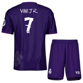 Real Madrid Vini JR 7 Barn Fjerdedrakt 2023-24 Kortermet